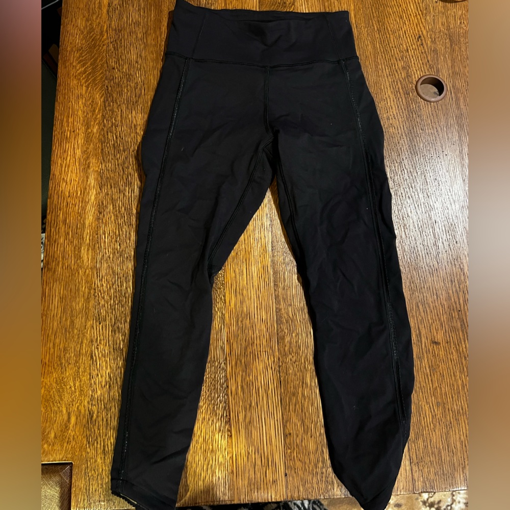Lululemon capris with mesh on the side